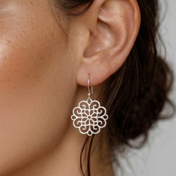 Náušnice Závadka ornament 1 margaréta - háčik