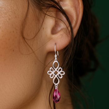 Earrings infinity - 1 swarovski