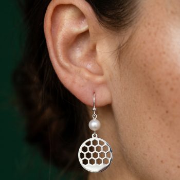Earrings golf 8 with pearl