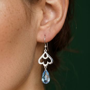 Náušnice snežienka swarovski - krátka