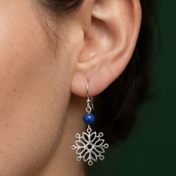 Earrings blueprint star 1 with lapis