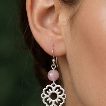 Earrings – blueprint forget-me-not + kunzite
