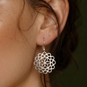 Earrings lace ornament 2cm+hook