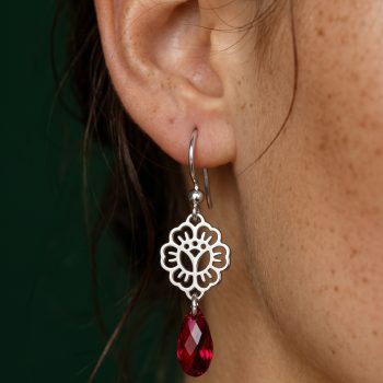 Earrings Ábelová flower 1 - Swarovski