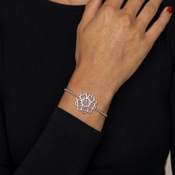 Bracelet blueprint flower 1 - sliding chain