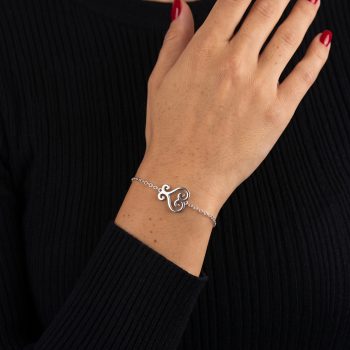 Bracelet wire craft heart 2 - chain