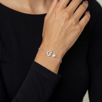 Bracelet Novohrad heart 1 - chain + pearl
