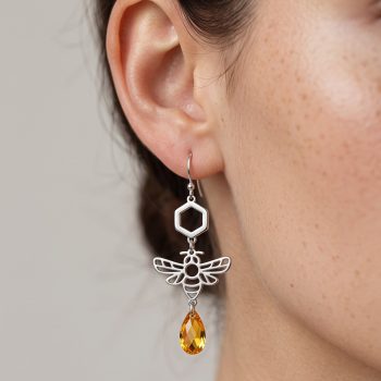 Earrings bee 1 - swarovski