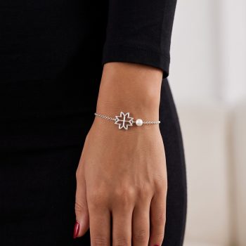 Bracelet star 1 - chain + pearl