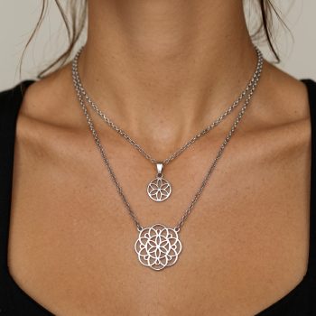 Two-row necklace Flower of life – circle
