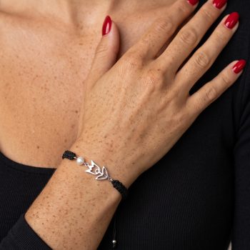 Bracelet Bell Polomka – cord + pearl