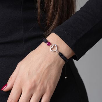 Bracelet Heart Polomka MINI + ruby corundum