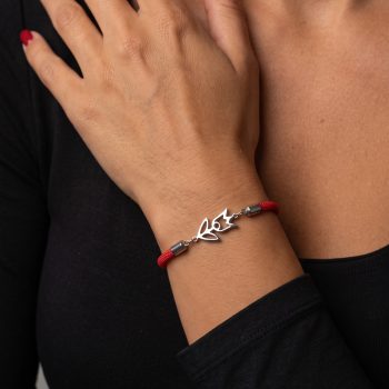 Bracelet Bell Polomka – cord red / black