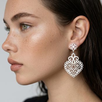 Earrings heart marguerites 3