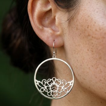 Earrings flower blueprint - circle 1
