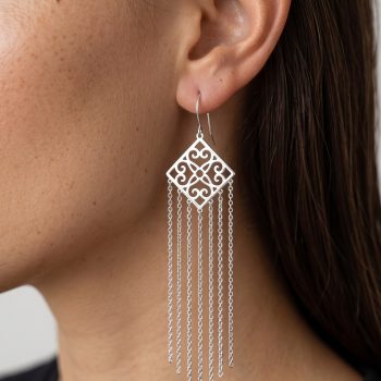 Náušnice čipa vodopád - malé