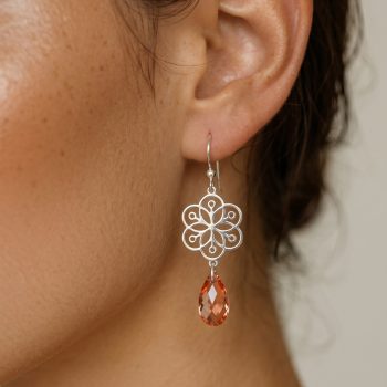 Earrings Flower of life 1 - swarovski