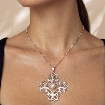 Prívesok  štvorec hviezda – Pohorela ornament štvorec + perla