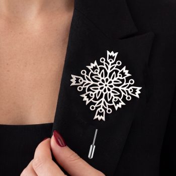Brošňa Brošňa Polomka ornament štvorec